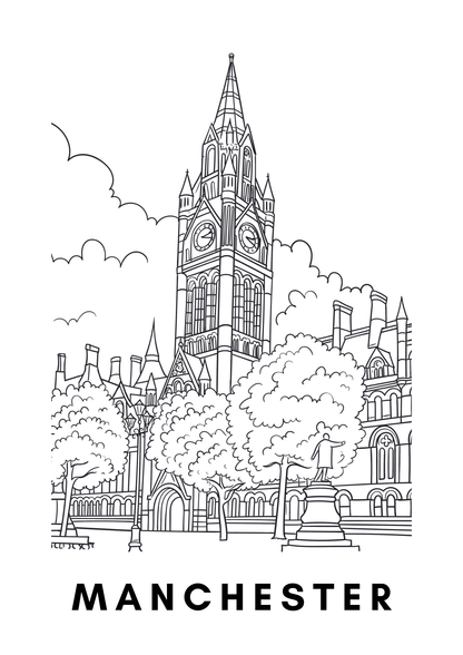 Manchester Wall Art (A4)