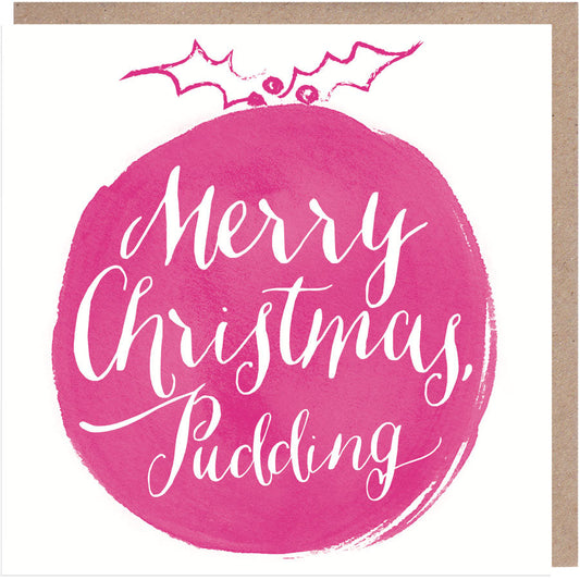 Merry Christmas Pudding Christmas Card