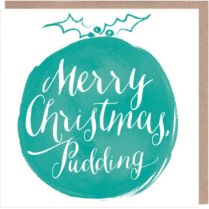 Merry Christmas Pudding Christmas Card