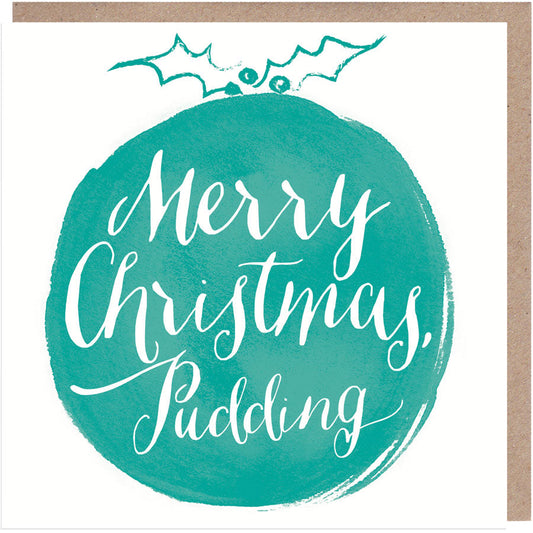 Merry Christmas Pudding Christmas Card