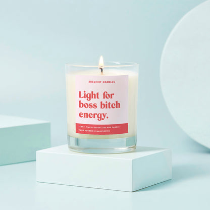 Light For Boss Bitch Energy Gift CEO Boss Entrepreneur New Job Candle