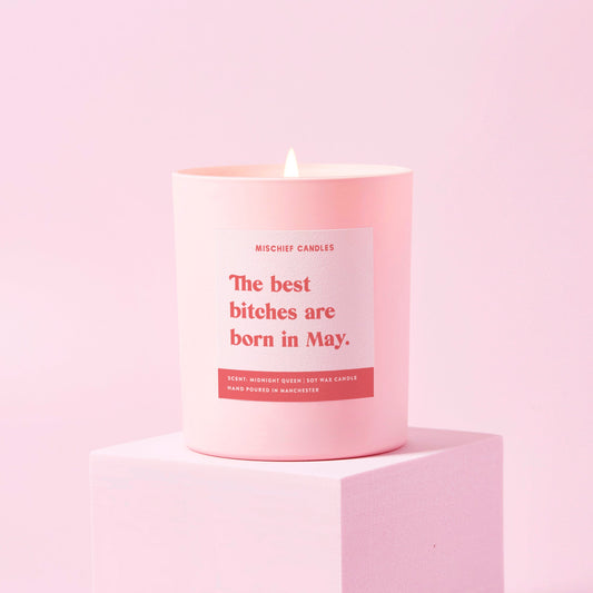 May Birthday Gift Funny Birthday Gift Candle May Birthday Bitch