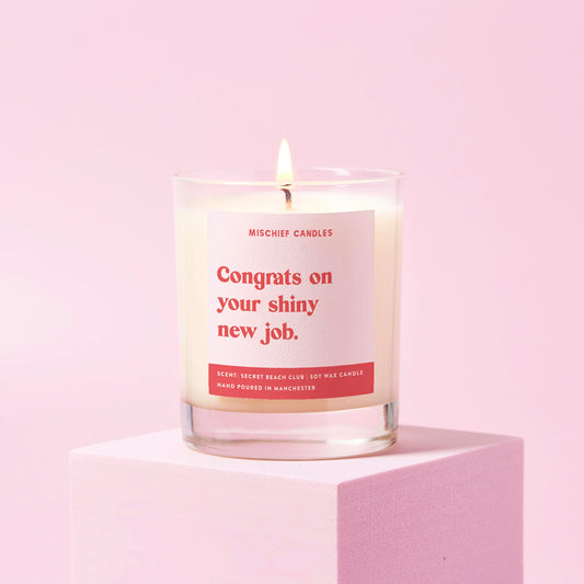 New Job Gift Funny Candle Shiny New Job