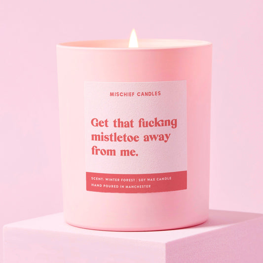 Funny Christmas Gift For Her Stocking Filler Candle Mistletoe