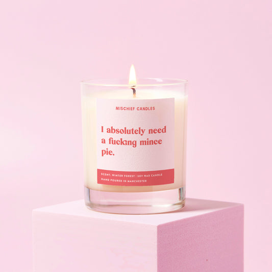 Funny Christmas Gift Stocking Filler Candle I Need A Mince Pie