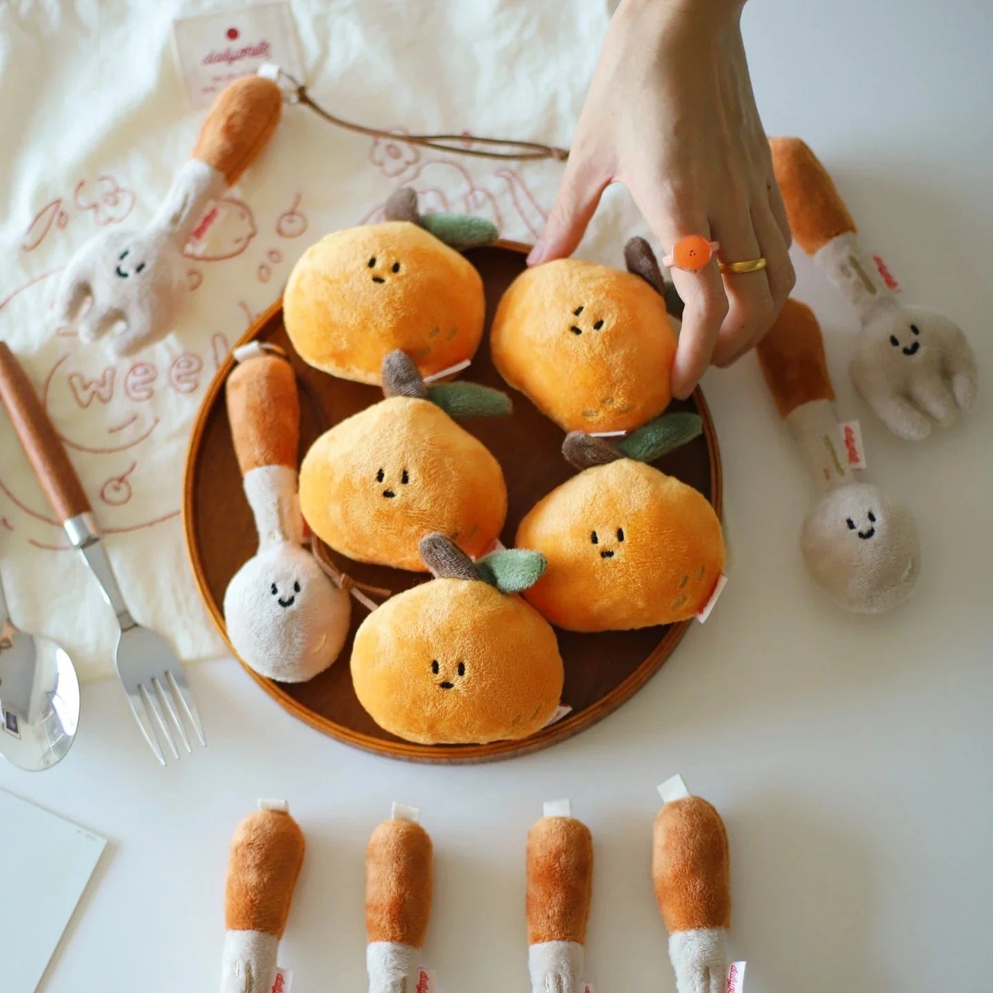 Daily White | Orange Bag Charm