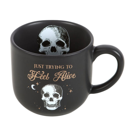 Gothic Gifts Trying to Feel Alive Mug
