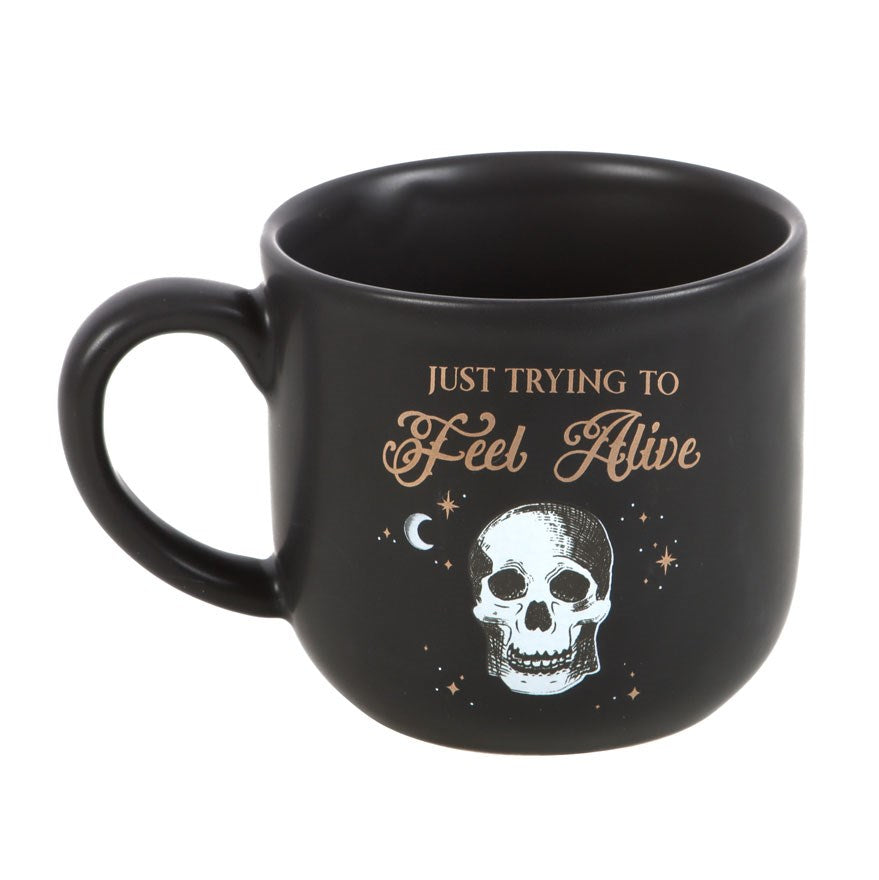 Gothic Gifts Trying to Feel Alive Mug