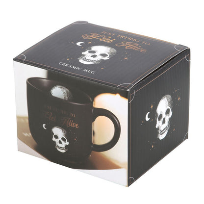 Gothic Gifts Trying to Feel Alive Mug