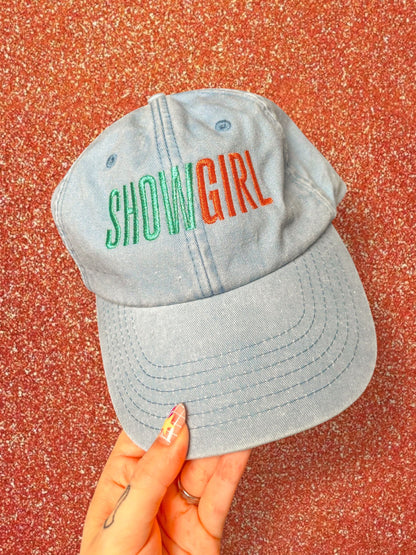 SHOWGIRL embroidered baseball cap
