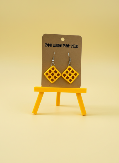 Potato Waffle Earrings