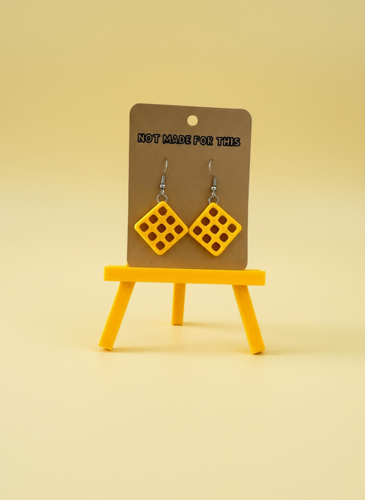 Potato Waffle Earrings