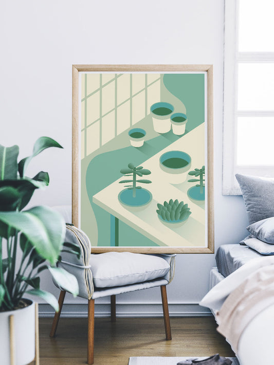 The Potting Shed Plant Art Print