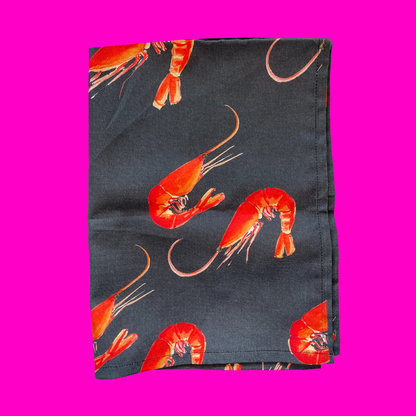 Tea towel "Oh SO bright"- Prawns