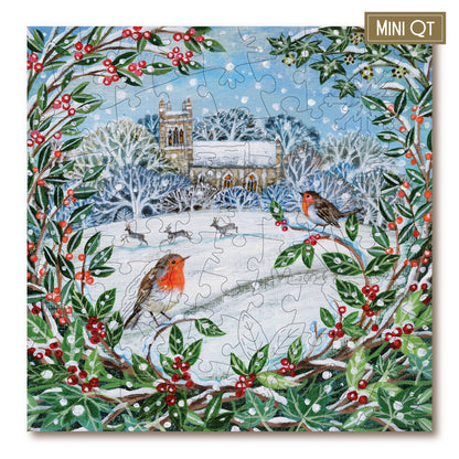 Snow Scene with Robins MINI QT