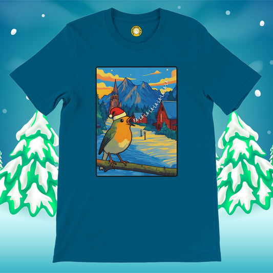 Singing Robin Christmas T-shirt