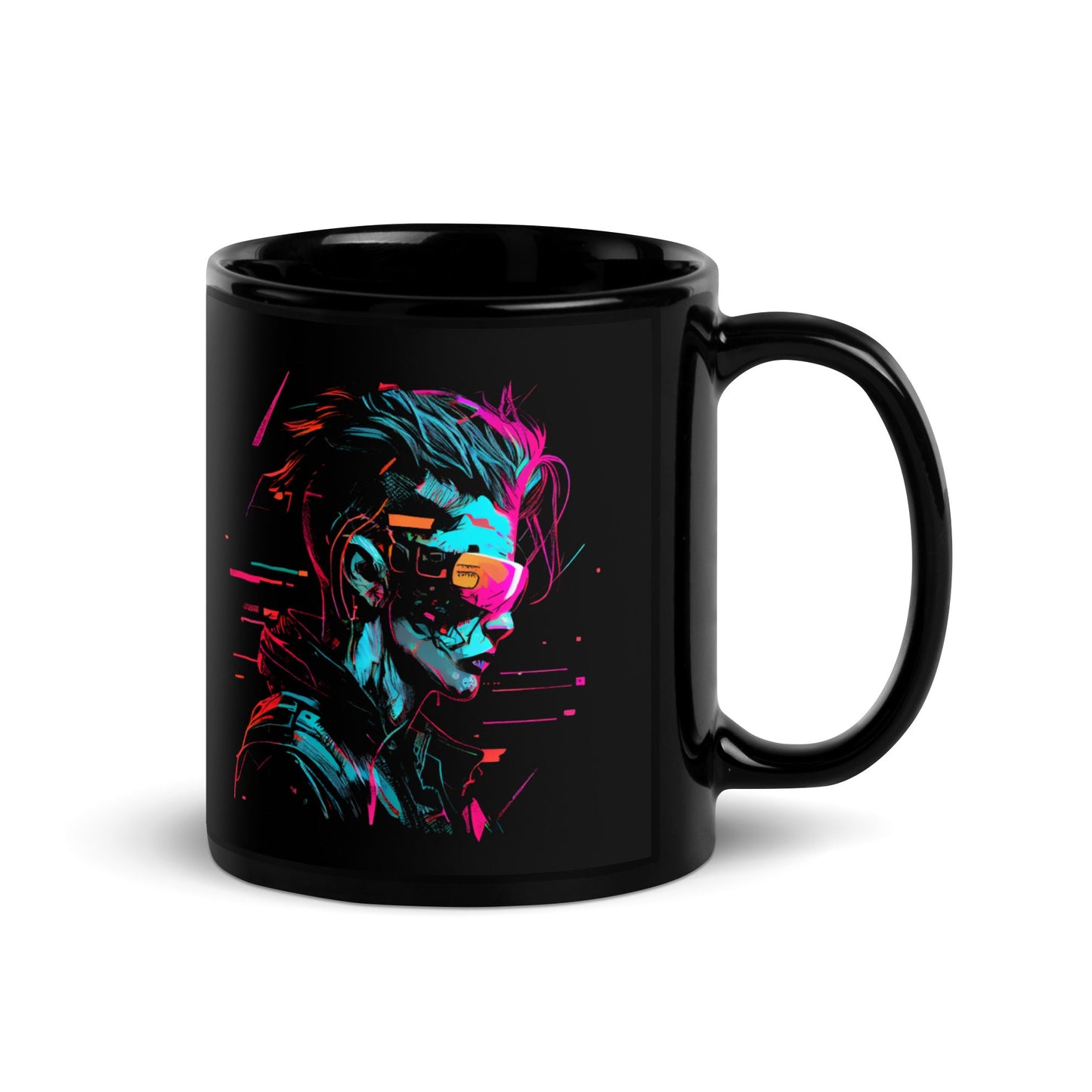 Retro Neon Girl Black Coffee Girl