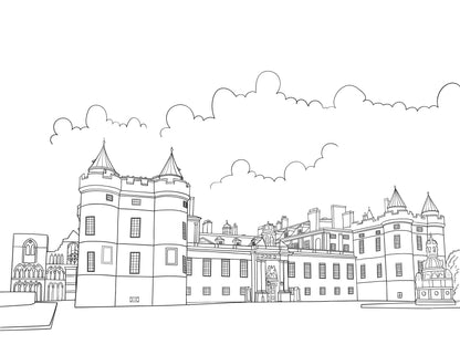 Royal Palaces Colouring Book (A4)