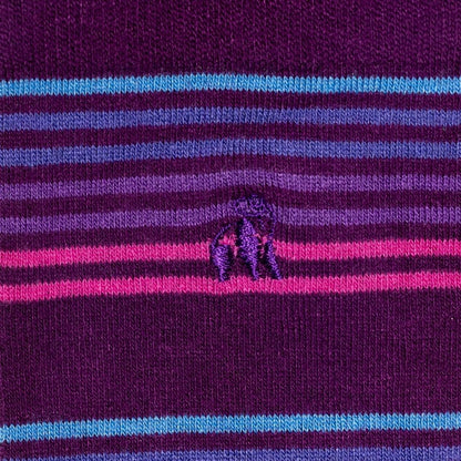 Purple Narrow Striped Bamboo Socks