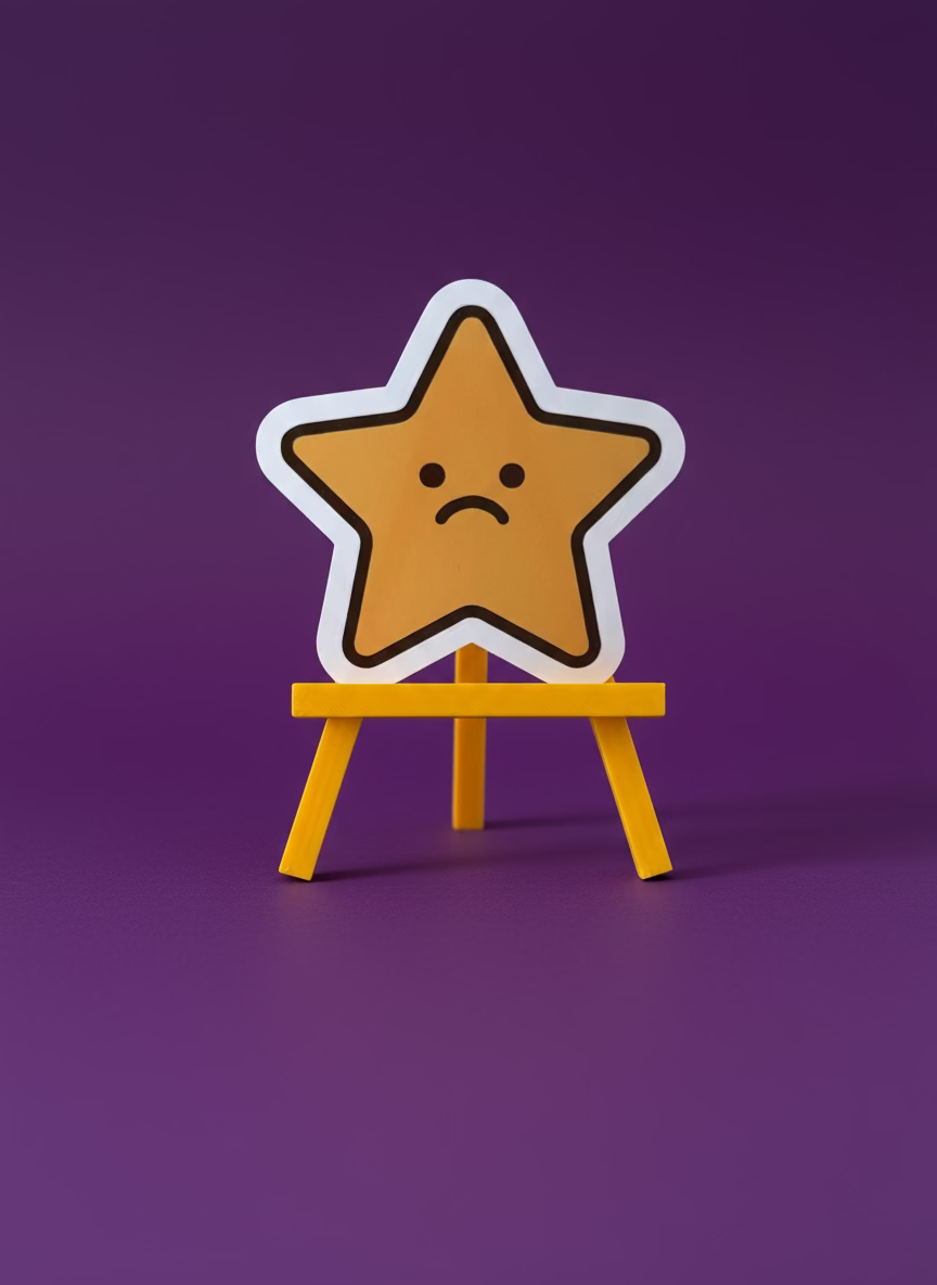Sad Star Sticker | Not Made For This