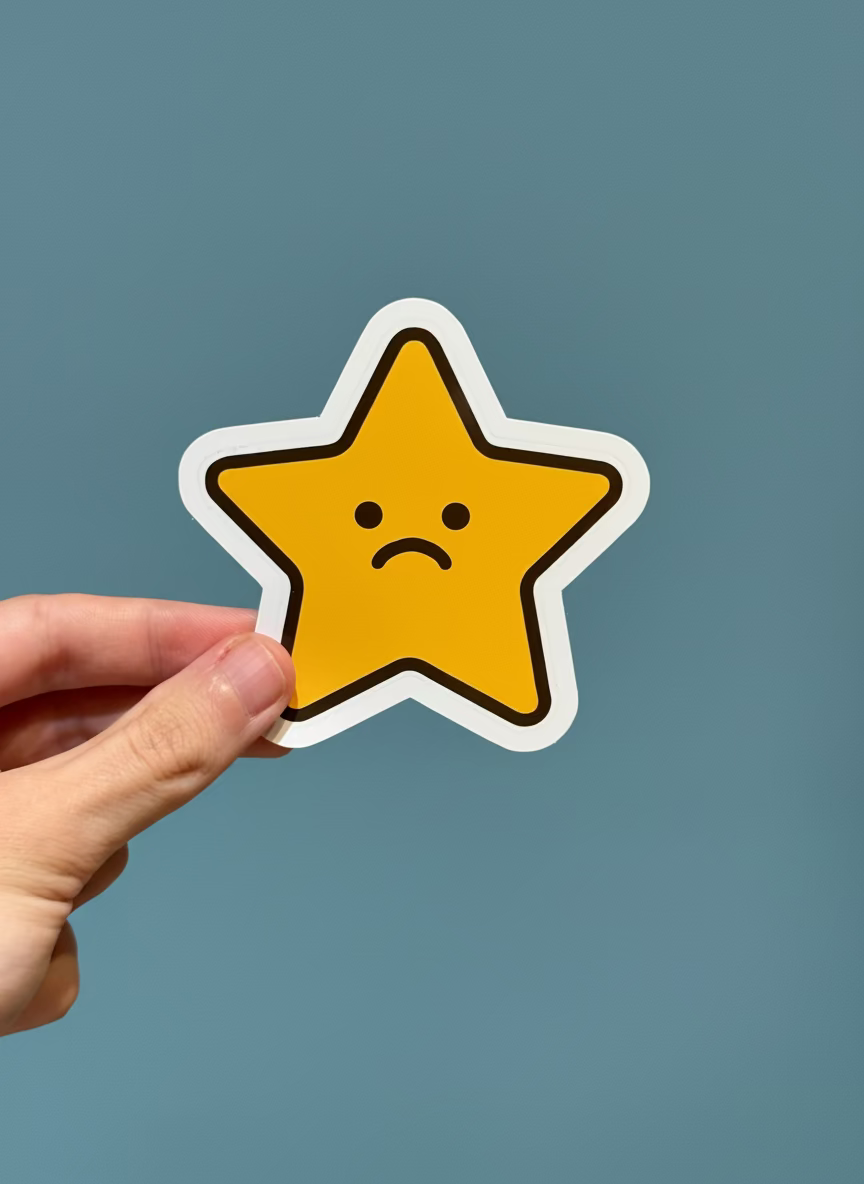 Sad Star Sticker | Not Made For This