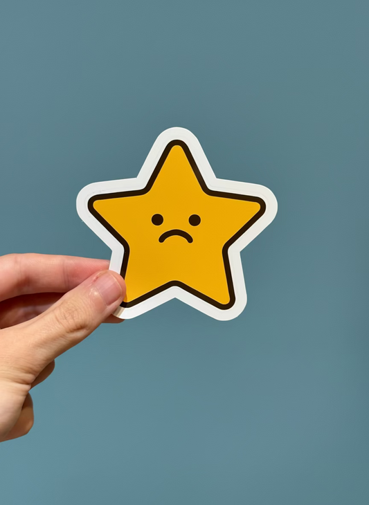 Sad Star Sticker | Not Made For This