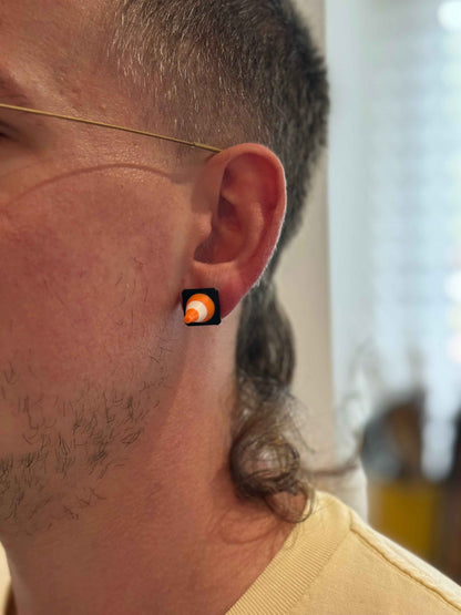 Traffic Cone Stud Earring