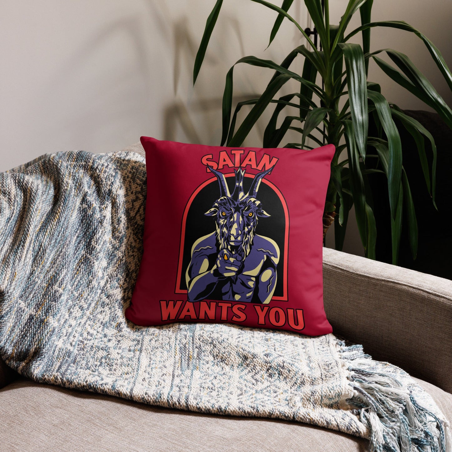 Satan wants you Pillow