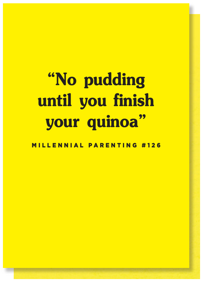 No Pudding Until You Finish Your Quinoa Card