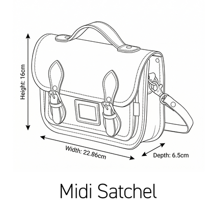 Leather Midi Satchel - Pride