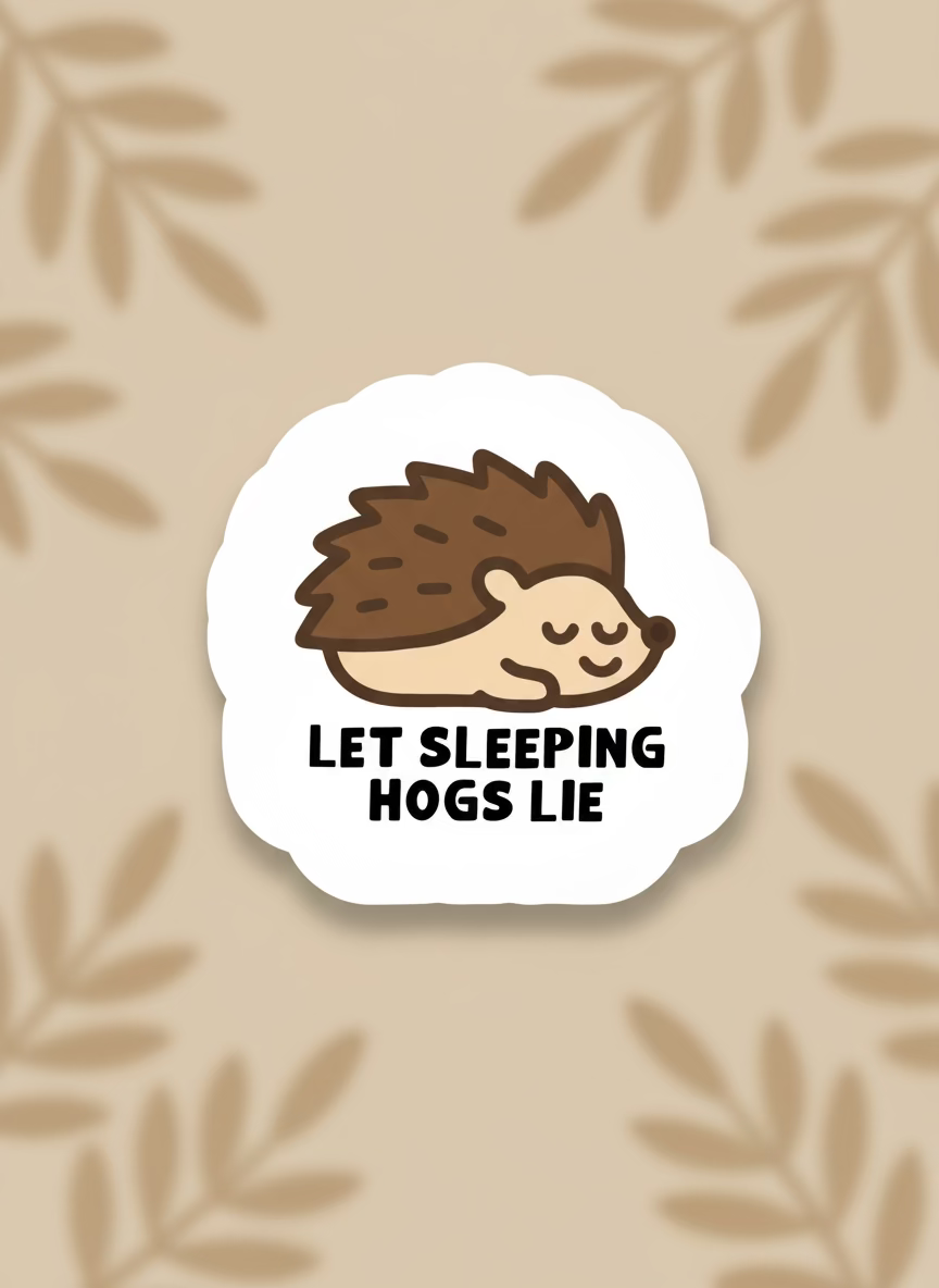Sleepy Hog Sticker | Not Made For This