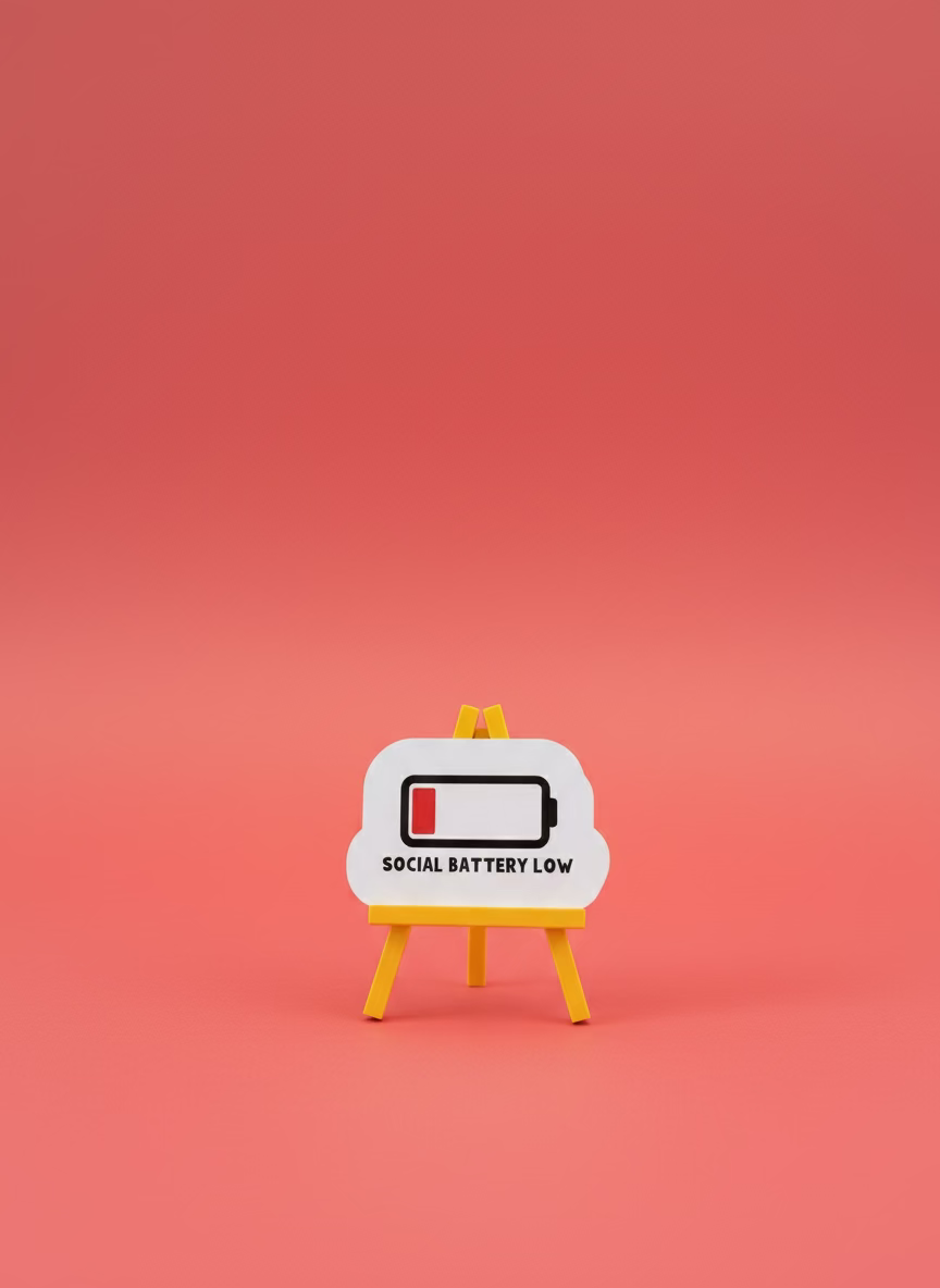 Social Battery Sticker | Not Made For This