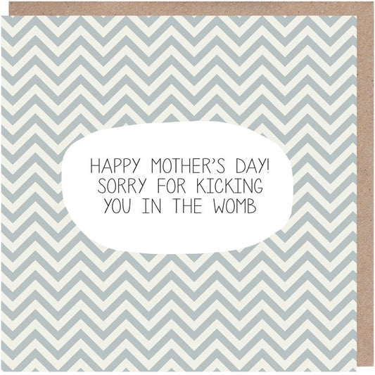 Sorry For Kicking You In The Womb Mother's Day Card