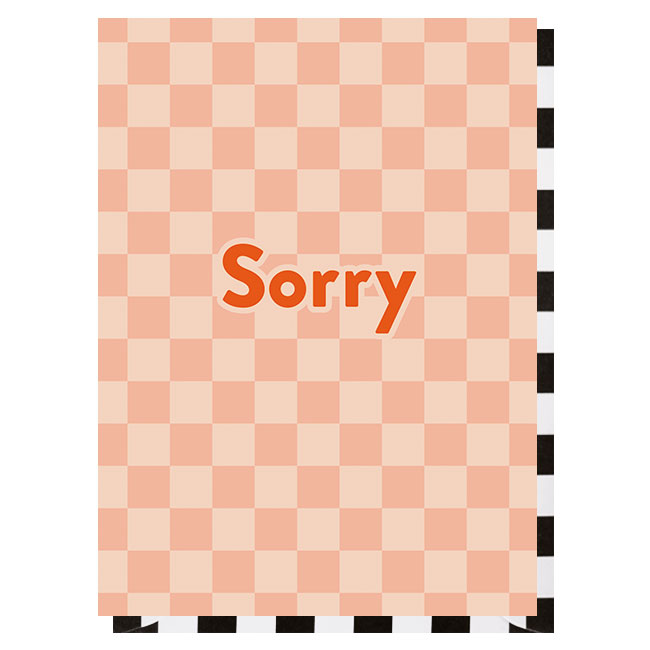 Sorry Checkerboard Apology Card