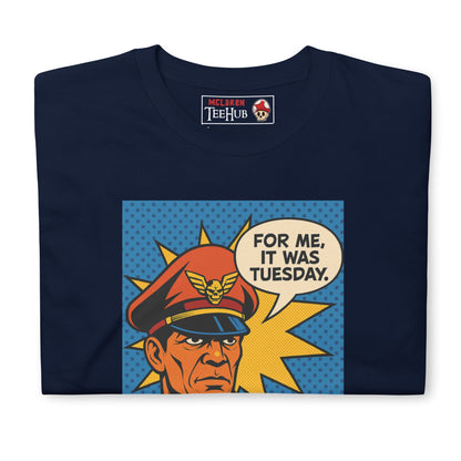 M. Bison “For Me, It Was Tuesday” T-Shirt – Street Fighter Retro Gamer Tee