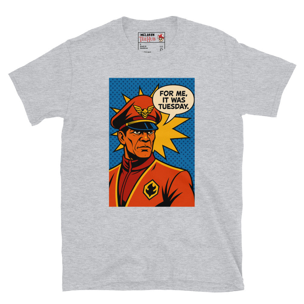 M. Bison “For Me, It Was Tuesday” T-Shirt – Street Fighter Retro Gamer Tee