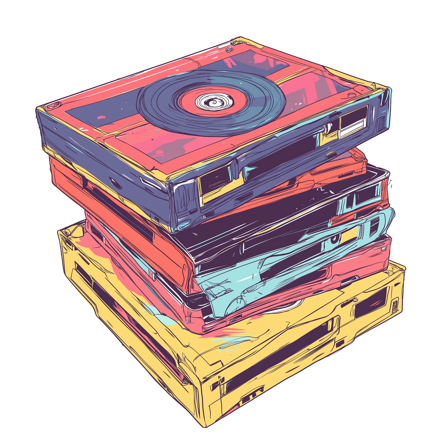 Tape Stack (Heavy Faded Tee)