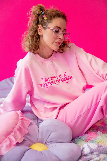 My Body Is A Torture Chamber embroidered sweatshirt