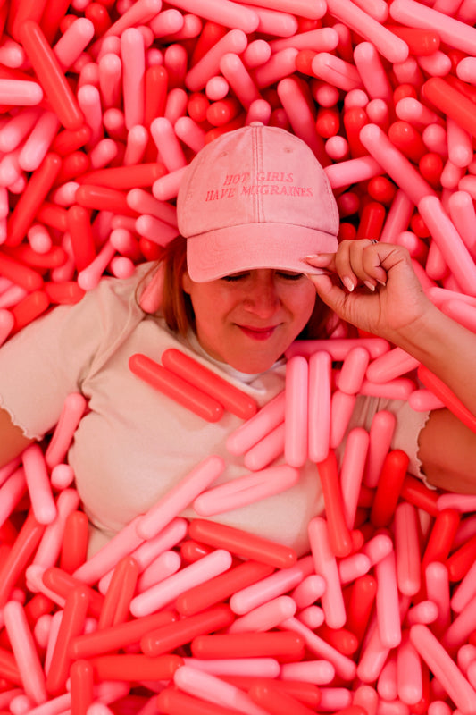 Hot Girls Have Migraines embroidered baseball cap