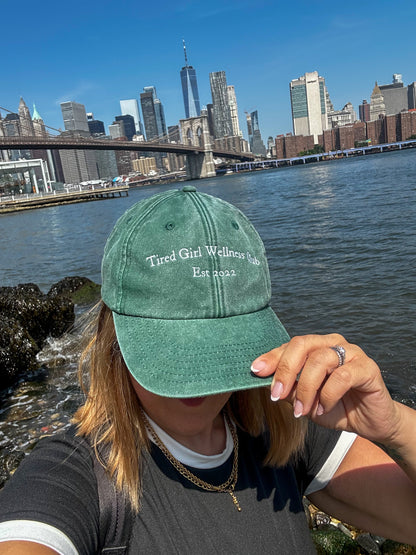 Tired Girl Wellness Club embroidered baseball cap