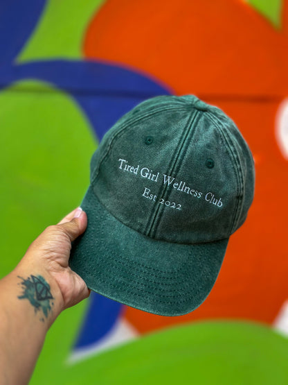 Tired Girl Wellness Club embroidered baseball cap