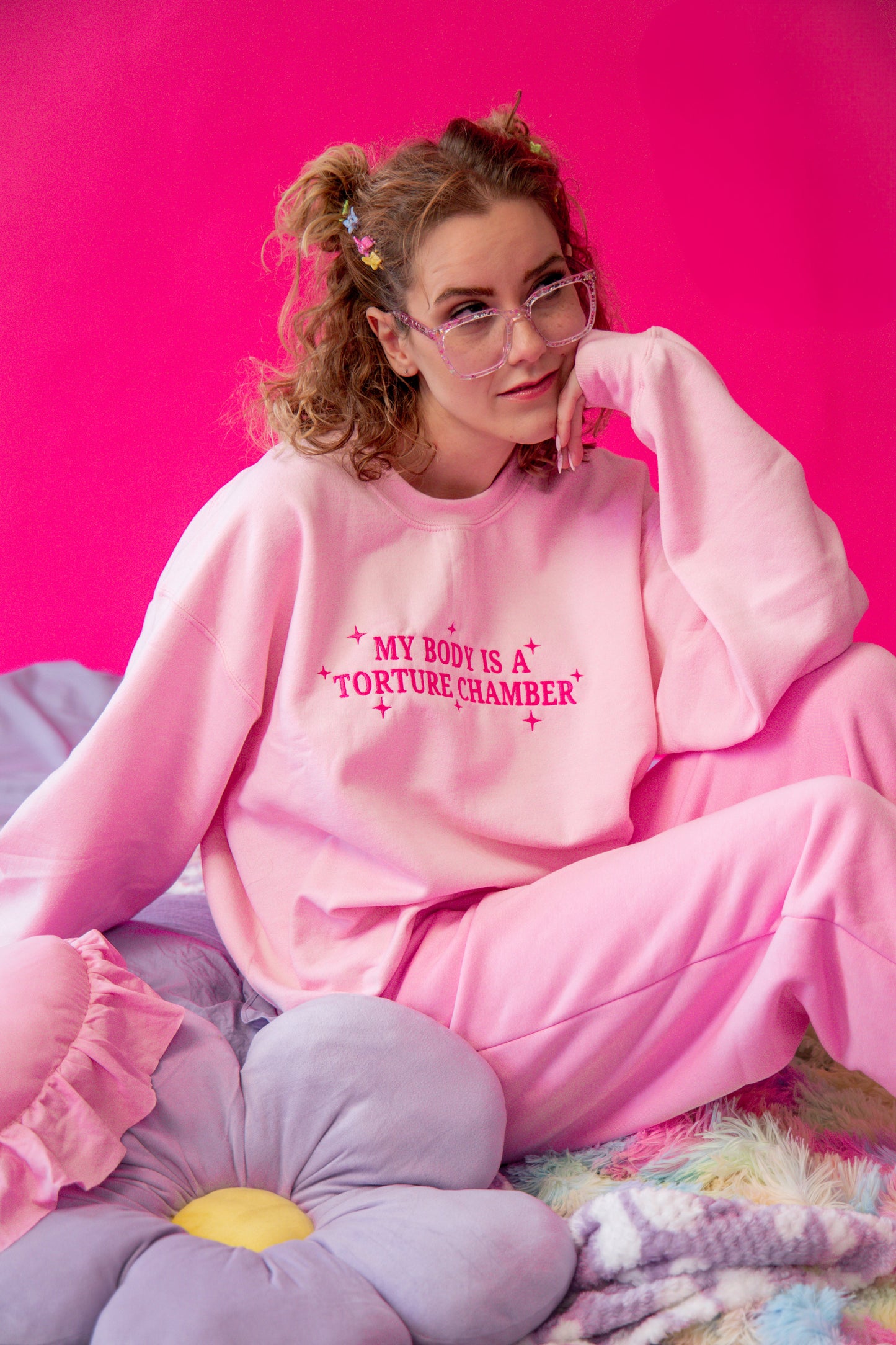 My Body Is A Torture Chamber embroidered sweatshirt