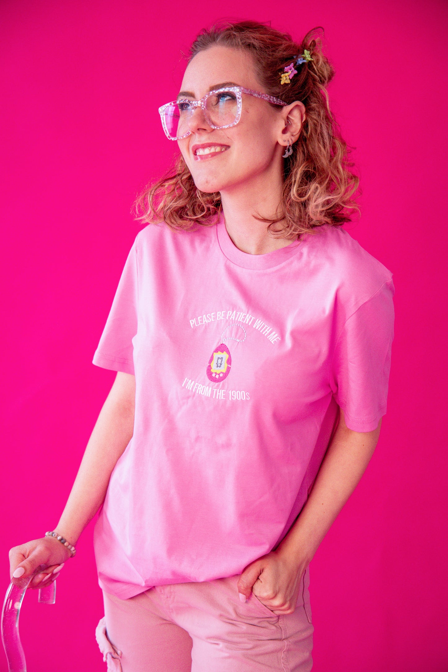 I'm From The 1900's Tamagotchi embroidered t-shirt