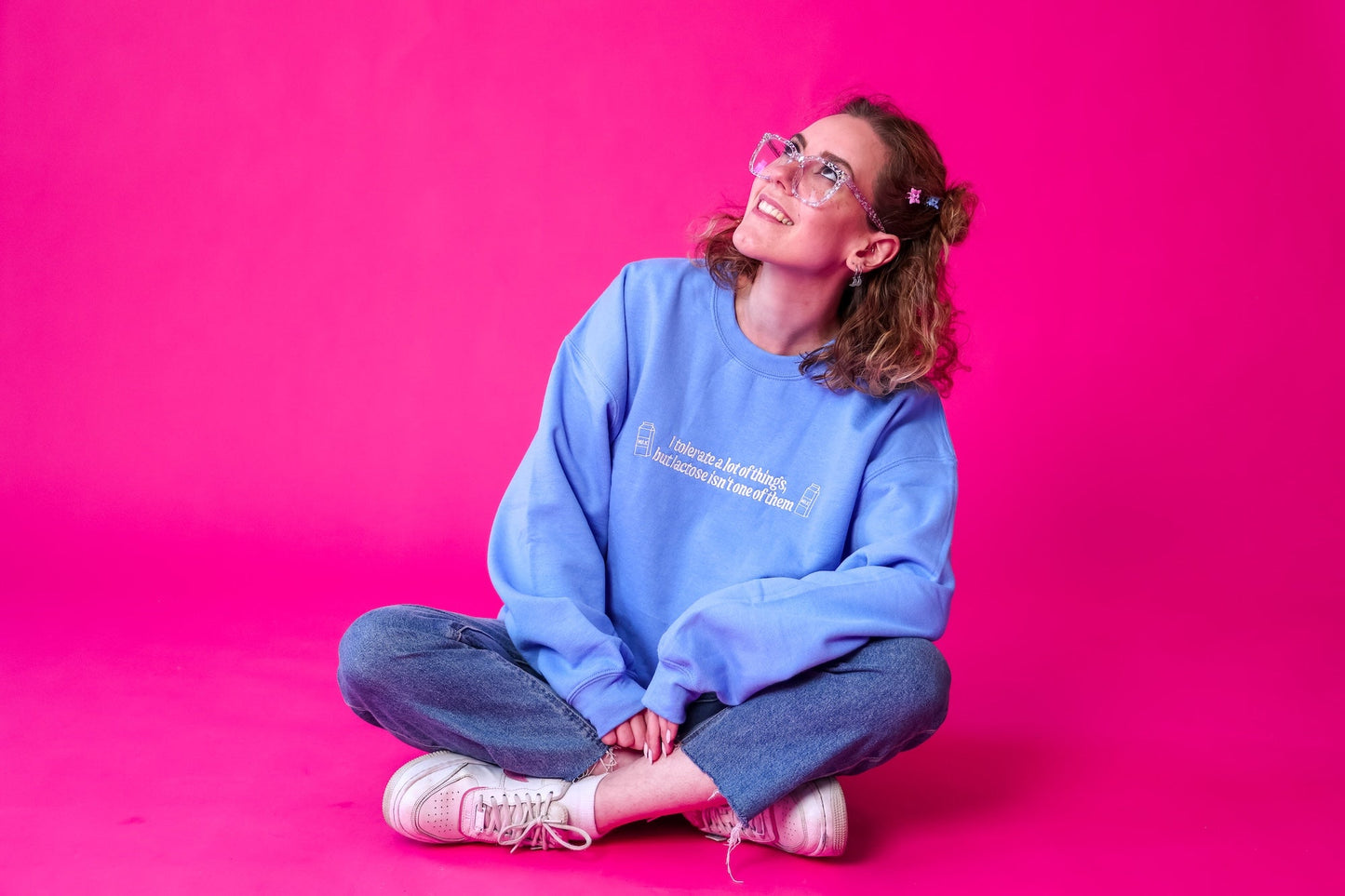 I Don’t Tolerate Lactose embroidered sweatshirt