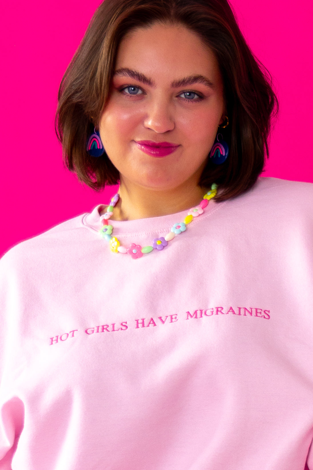 Hot Girls Have Migraines embroidered sweatshirt