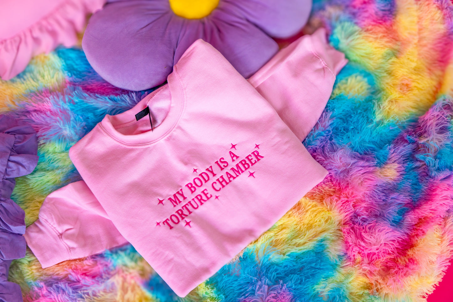 My Body Is A Torture Chamber embroidered sweatshirt