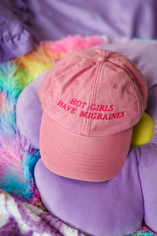 Hot Girls Have Migraines embroidered baseball cap
