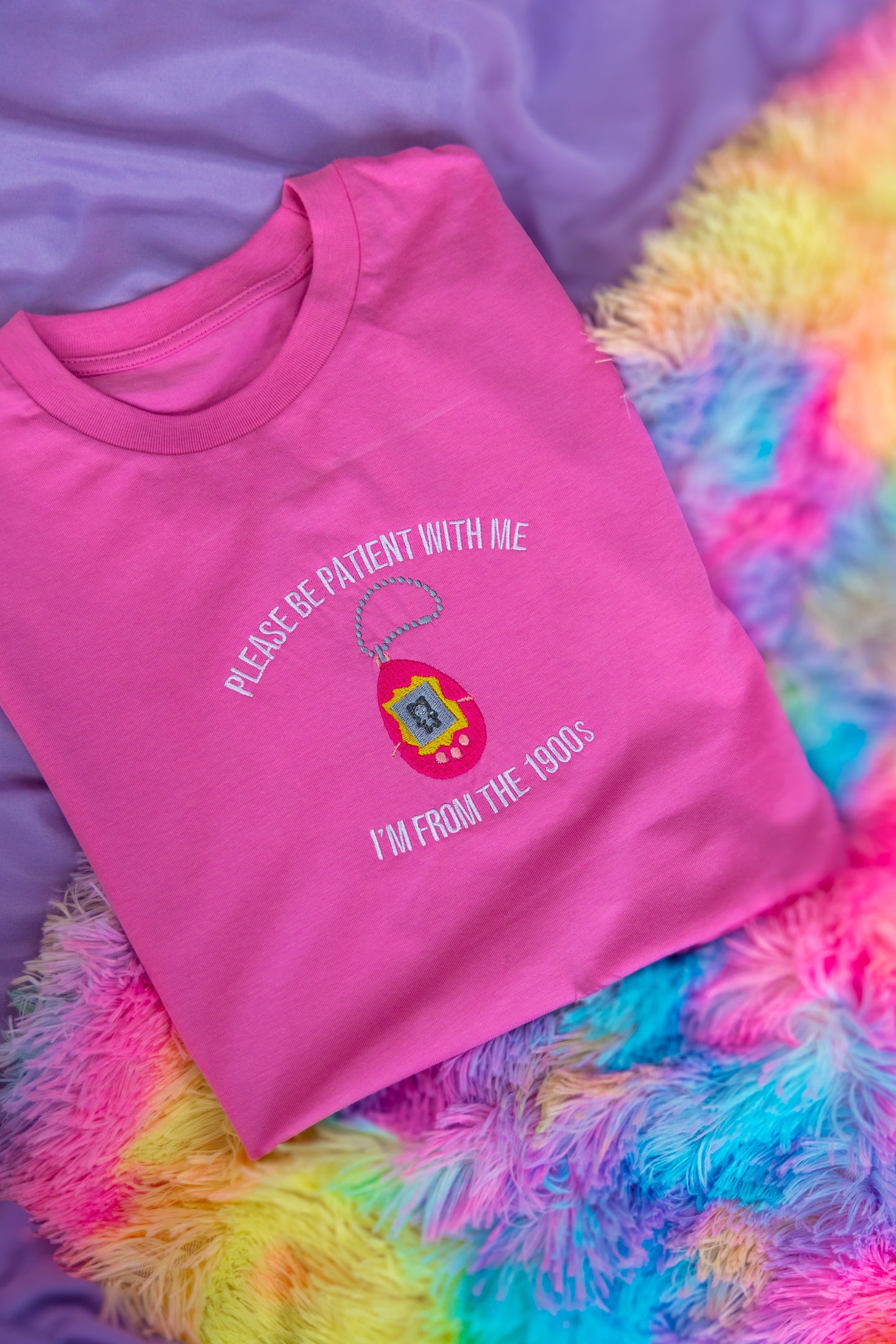 I'm From The 1900's Tamagotchi embroidered t-shirt