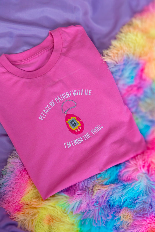 I'm From The 1900's Tamagotchi embroidered t-shirt