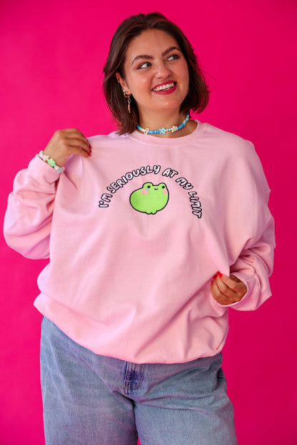 I’m Seriously At My Limit embroidered sweatshirt
